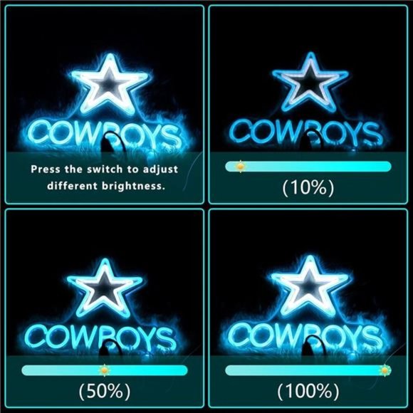 NEW Cowboys Neon Light - Picture 4 of 7